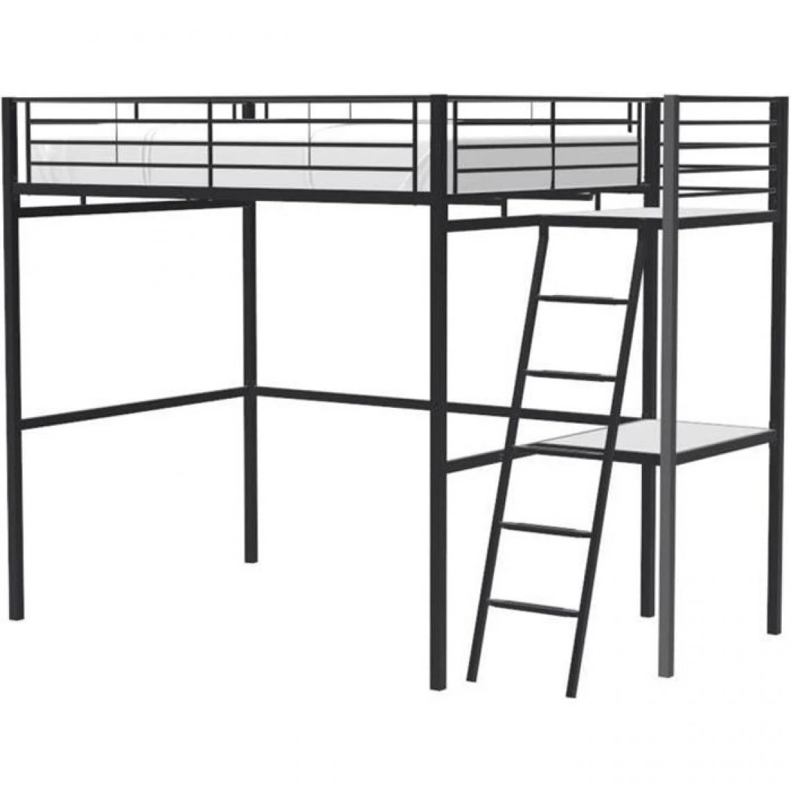 CSTORE OXFORD - Lit Mezzanine Avec Bureau En Métal époxy Noir Sommier Inc... 3 CSTORE OXFORD - Lit Mezzanine Avec Bureau En Métal époxy Noir Sommier Inc...