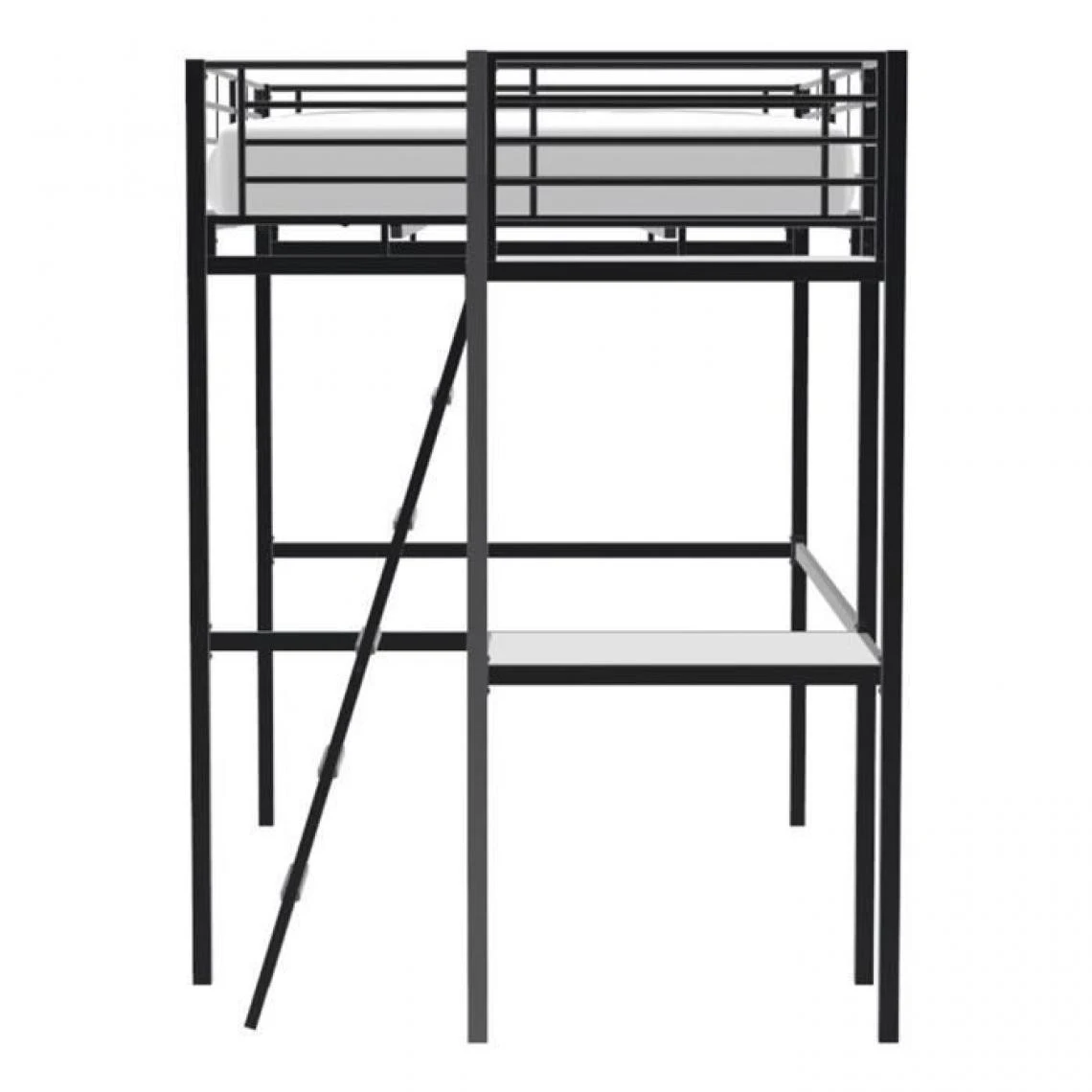 CSTORE OXFORD - Lit Mezzanine Avec Bureau En Métal époxy Noir Sommier Inc... 5 CSTORE OXFORD - Lit Mezzanine Avec Bureau En Métal époxy Noir Sommier Inc... – Image 3