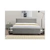 Fournier Decoration IVAR LIT LIN GRIS 160X200 CM 4 TIROIRS -Talamo Magasin pack ivar lit lin 4 tiroirs matelas