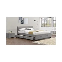 Fournier Decoration IVAR LIT LIN GRIS 160X200 CM 4 TIROIRS 7 Fournier Decoration IVAR LIT LIN GRIS 160X200 CM 4 TIROIRS -Talamo Magasin pack ivar lit lin 4 tiroirs matelas 2