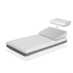 Dormalit Pack Matelas KALA 70x140 Cm H 11cm + Plan Incliné 15°+ Protège Mate...
