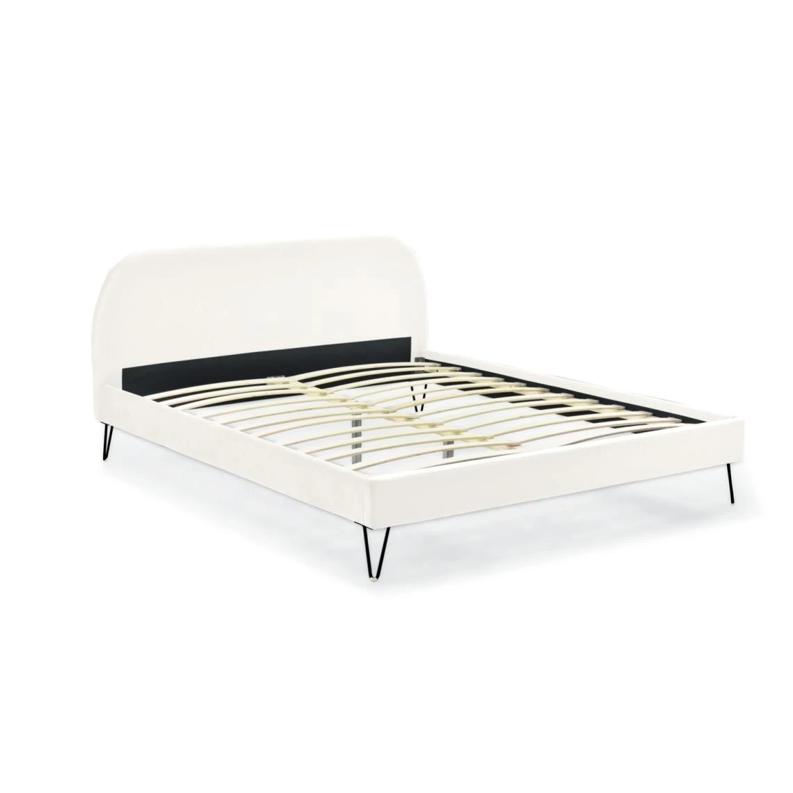 CONCEPT USINE PHOENIX - Lit Velours Beige 160x200 Cm 3 CONCEPT USINE PHOENIX - Lit Velours Beige 160x200 Cm