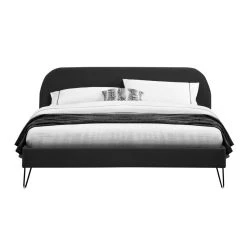 CONCEPT USINE PHOENIX - Lit Velours Noir 140 X 190 Cm -Talamo Magasin phoenix lit velours noir 140 x 190 cm 13728266 37882482 1140x1140