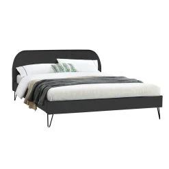 CONCEPT USINE PHOENIX - Lit Velours Noir 140 X 190 Cm -Talamo Magasin phoenix lit velours noir 140 x 190 cm 13728266 37882484 1140x1140