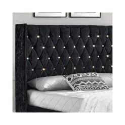 Meubler Design Lit Capitonné Grand Tête De Lit Focuse - Noir - 160x200 10 Meubler Design Lit Capitonné Grand Tête De Lit Focuse - Noir - 160x200 -Talamo Magasin pour la chambre lit capitonne grand tete de lit focuse 11