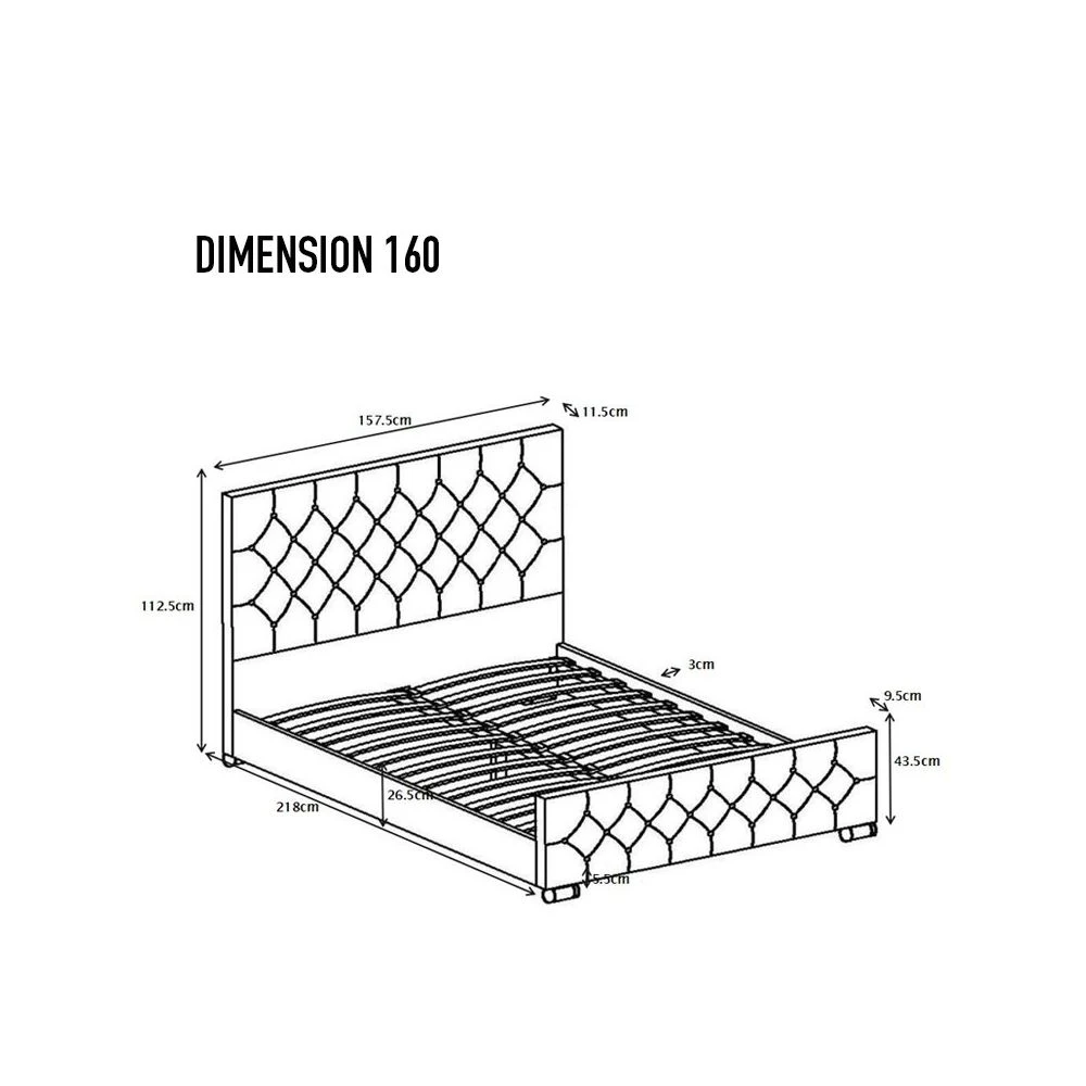 Meubler Design Lit Capitonné Grand Tête De Lit Focuse - Noir - 160x200 7 Meubler Design Lit Capitonné Grand Tête De Lit Focuse - Noir - 160x200 – Image 5