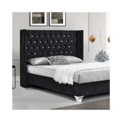 Meubler Design Lit Capitonné Grand Tête De Lit Focuse - Noir - 160x200 8 Meubler Design Lit Capitonné Grand Tête De Lit Focuse - Noir - 160x200 -Talamo Magasin pour la chambre lit capitonne grand tete de lit focuse 9