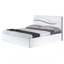 Altobuy SAVERIA BLANCHE - Lit 160x200cm Avec Tête De Lit