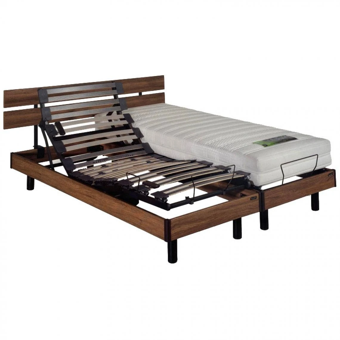 Sommier Electrique Essenzia ATRIA 2x70x190 Noyer Silver 3 Sommier Electrique Essenzia ATRIA 2x70x190 Noyer Silver