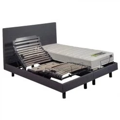 Sommier Electrique Essenzia POLARIS 2x90x200 Noyer Silver