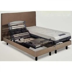 Sommier Electrique Essenzia VANUATU 2 Blanc 2x70x190