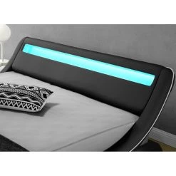 Fournier Decoration Soon Noir Liseré Blanc LED 140x190 Cm -Talamo Magasin soon noir lisere blanc led 140x190 cm 11713698 30874860 1140x1140