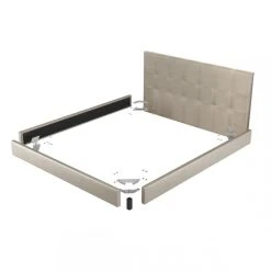 Autrement Talamo Italia Lit Double Avec Tête De Lit, Fabriqué En Italie, Struc... -Talamo Magasin talamo italia lit double avec tete de lit fabrique en italie structure en bois et eco cuir 172x203xh100 cm couleur beige 10644740 27710574 1140x1140