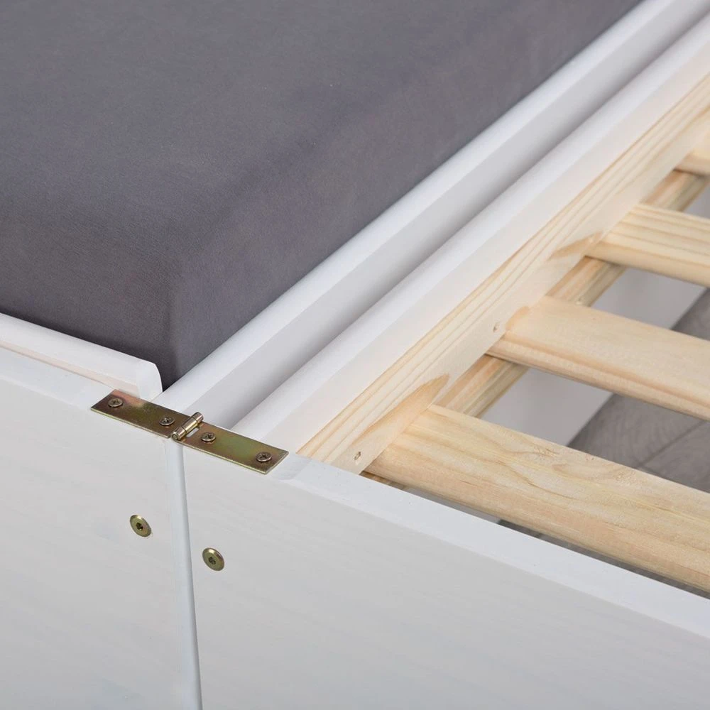 Altobuy Barbara - Lit 90x200 Cm Multifonction Vernis Blanc 6 Altobuy Barbara - Lit 90x200 Cm Multifonction Vernis Blanc – Image 4