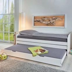 Altobuy Barbara - Lit 90x200 Cm Multifonction Vernis Blanc 11 Altobuy Barbara - Lit 90x200 Cm Multifonction Vernis Blanc -Talamo Magasin tudor lit 90x200 cm multi fonction 4