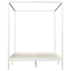 VidaXL Cadre De Lit à Baldaquin Avec 4 Tiroirs Blanc Pin 160x200 Cm -Talamo Magasin vidaxl cadre de lit a baldaquin avec 4 tiroirs blanc pin 16 7707514 1107518 18 1140x1140