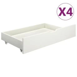 VidaXL Cadre De Lit à Baldaquin Avec 4 Tiroirs Blanc Pin 160x200 Cm -Talamo Magasin vidaxl cadre de lit a baldaquin avec 4 tiroirs blanc pin 16 7707514 1107522 22 1140x1140