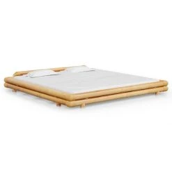 VidaXL Cadre De Lit Bambou 200x200 Cm -Talamo Magasin vidaxl cadre de lit bambou 200x200 cm 12804322 34476870 1140x1140