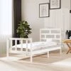 VidaXL Cadre De Lit Blanc Bois De Pin Massif 100x200 Cm -Talamo Magasin vidaxl cadre de lit blanc bois de pin massif 100x200 cm 12703326 34137606 1140x1140