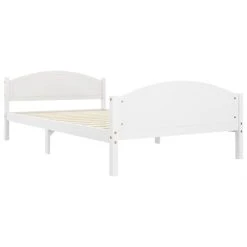 VidaXL Cadre De Lit Blanc Bois De Pin Massif 120x200 Cm -Talamo Magasin vidaxl cadre de lit blanc bois de pin massif 120x200 cm 12568434 33640038 1140x1140