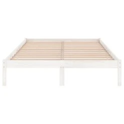 VidaXL Cadre De Lit Blanc Bois De Pin Massif 160x200 Cm -Talamo Magasin vidaxl cadre de lit blanc bois de pin massif 160x200 cm 12568436 33640050 1140x1140