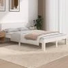 VidaXL Cadre De Lit Blanc Bois Massif 120x190 Cm Petit Double -Talamo Magasin vidaxl cadre de lit blanc bois massif 120x190 cm petit double 13889670 38498580 1140x1140