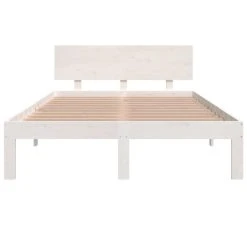 VidaXL Cadre De Lit Blanc Bois Massif 120x190 Cm Petit Double -Talamo Magasin vidaxl cadre de lit blanc bois massif 120x190 cm petit double 13889670 38498584 1140x1140