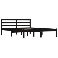 VidaXL Cadre De Lit Bois De Pin Massif 140x190 Cm Noir 8 VidaXL Cadre De Lit Bois De Pin Massif 140x190 Cm Noir -Talamo Magasin vidaxl cadre de lit bois de pin massif 140x190 cm noir 12568474 1103686 86 1140x1140
