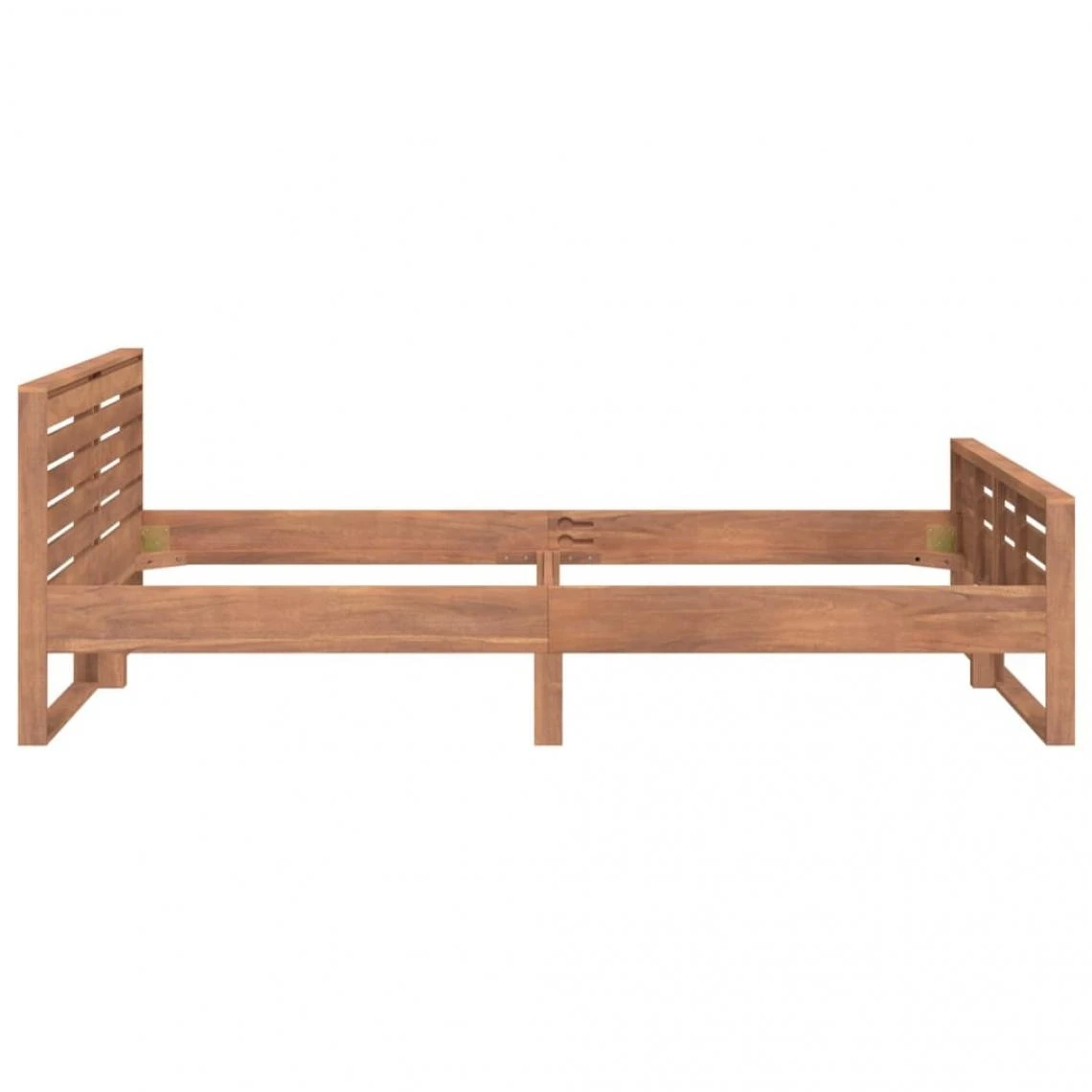VidaXL Cadre De Lit Bois De Teck Massif 140x200 Cm 6 VidaXL Cadre De Lit Bois De Teck Massif 140x200 Cm – Image 4