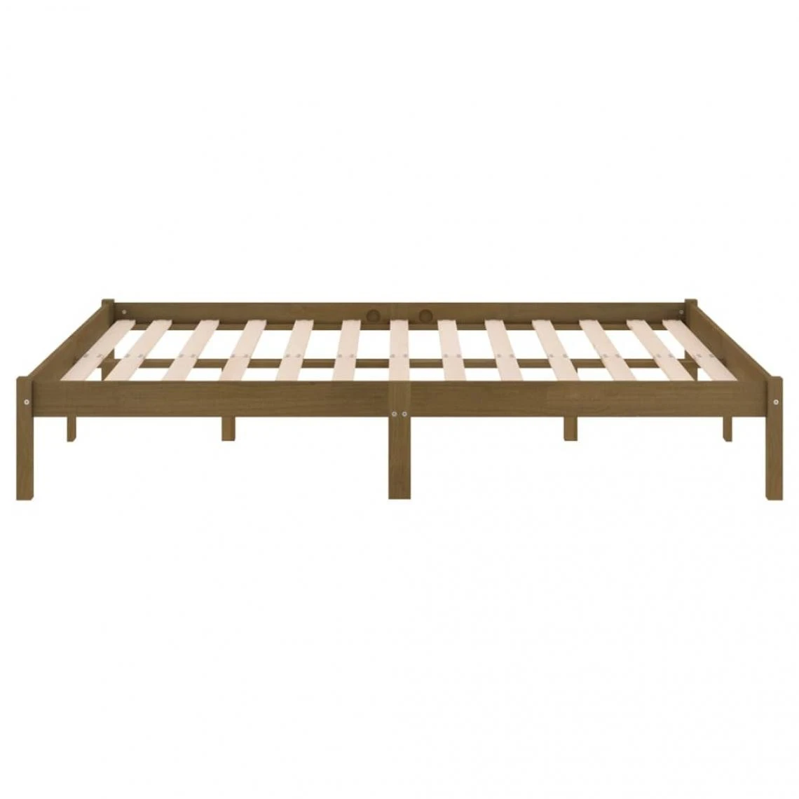 VidaXL Cadre De Lit Marron Miel Bois De Pin 120x190 Cm UK Petit Double 7 VidaXL Cadre De Lit Marron Miel Bois De Pin 120x190 Cm UK Petit Double – Image 5