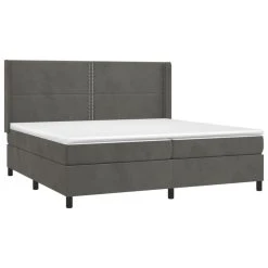 VidaXL Sommier Tapissier Matelas Et LED Gris Foncé 200x200 Cm Velours 9 VidaXL Sommier Tapissier Matelas Et LED Gris Foncé 200x200 Cm Velours -Talamo Magasin vidaxl sommier tapissier matelas et led gris fonce 200x200 cm velours 13884740 38474346 1140x1140
