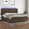 VidaXL Sommier Tapissier Matelas Et LED Marron Foncé 200x200 Cm Tissu -Talamo Magasin vidaxl sommier tapissier matelas et led marron fonce 200x200 cm tissu 13887032 38485800 1140x1140