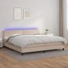VidaXL Sommier Tapissier Matelas LED Cappuccino 200x200 Cm Similicuir 2 VidaXL Sommier Tapissier Matelas LED Cappuccino 200x200 Cm Similicuir -Talamo Magasin vidaxl sommier tapissier matelas led cappuccino 200x200 cm similicuir 13884462 38472952 1140x1140